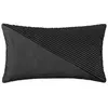 HOMEMAISON Coussin déhoussable en Velours Gris lisse et avec plis 30 x 50 cm