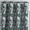 Rideau jacquard Bejuco 140x260 vert/gris Atmosphera - Gris clair