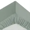 ATMOSPHERA 3S. x Home Drap-housse en coton, vert céladon, bonnet H30cm, 140x190 cm