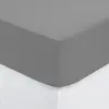 ATMOSPHERA - Drap Housse bonnet 30 cm 100% Coton Esther 160x200 cm - Gris Ardoise