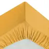 ATMOSPHERA - Drap Housse bonnet 30 cm 100% Coton Esther 160x200 cm - Jaune Ocre