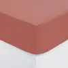 ATMOSPHERA - Drap Housse bonnet 30 cm 100% Coton Esther 160x200 cm - Rose Blush