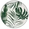 SECRET DE GOURMET Lot de 6 Assiettes à Dessert "Palme" 19cm Vert