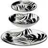 Secret De Gourmet Service D'assiettes "Palme" - Noir - 18 Pièces