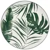 SECRET DE GOURMET Lot de 6 Assiettes Plates ""Palme"" 26cm Vert