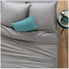 Atmosphera - Housse de couette 2 places en coton 240x220cm fermeture boutons - Gris