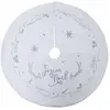Déco de Noël Tapis pour pied de Sapin en Feutrine Blanche D 90 cm