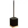 FIVE Brosse WC noir et bois - 9x9x35.5cm