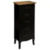 Chiffonnier Chrysa noir 5 tiroirs - Atmosphera créateur d'intérieur
