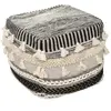 Atmosphera Créateur D'intérieur - Pouf Lurex noir 45x45 cm Atmosphera