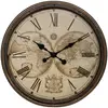 Atmosphera Créateur d'intérieur - Horloge Murale Vintage Tomy 51cm Noir & Naturel
