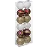 Paris Prix Lot de 12 Boules de Noël Héritage 4cm Rouge & Blanc