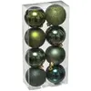 FÉÉRIC LIGHTS AND CHRISTMAS Créateur d'intérieur - Lot de 8 Boules de Noël Colorama 7cm Vert Olive