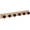 ATMOSPHERA Patère en bois 6 têtes - Noir