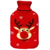 OSE FEERIC CHRISTMAS - Bouillotte avec Housse tissé déco et Pompon 1.7 L