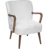 Atmosphera Créateur D'intérieur - Fauteuil Chiara bouclette blanc