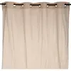 BERLINGOT Rideau Voilage gaze de coton motifs brillants (140x250 cm - Beige)