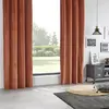 Atmosphera - Rideau à Oeillets occultant Velours - Terracotta 140x260 cm