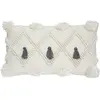 LES TENDANCES Coussin r.o.w. blanc ivoire 30x50cm - Atmosphera créateur d'intérieur