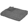 Plaid Bouclette fausse fourrure gris ardoise 180x230cm - Atmosphera créateur d'intérieur