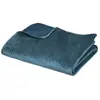 Dessus de lit 240x260 feuilles bleu canard Atmosphera - Bleu canard