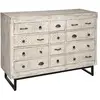 Commode 12 tiroirs Ajay manguier sculpté Atmosphera - Naturel clair
