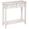 ATMOSPHERA Console - PARIS PRIX - Hina - 2 tiroirs - Blanc - Vintage - Laqué