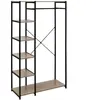 Penderie - 5five - 5 Étagères - Noir & Naturel - Style Industriel - 170 cm