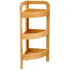 JJA Organisateur de salle de bain d'angle 3 niveaux BAMBOU 23x23x61cm