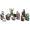 FEERIC LIGHT & CHRISTMAS Déco de crèche de Noël Set de 11 santons en porcelaine H 9 cm