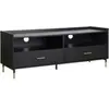 ATMOSPHERA Créateur d'intérieur - Meuble TV 2 Portes & 2 Niches Tedy 120cm Noir