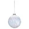 ATMOSPHERA Boule de Noël Craquelée "Souffle Polaire" 10cm Blanc