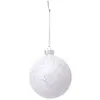 ATMOSPHERA Boule de Noël Paillettes "Souffle Polaire" 7cm Blanc