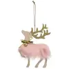 Non communiqué Atmosphera Créateur d'intérieur - Sujet de Noël Renne Fourrure 17cm Rose & Or