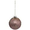 ATMOSPHERA Boule de Noël Perles "Nouvelles Orléans" 8cm Rose