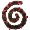 ATMOSPHERA Guirlande de Noël large 10 cm Vert avec déco Boules Rouge Longueur 2.7 mètres