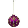 ATMOSPHERA Boule de Noël "Glitter Folk" 8cm Rose & Or