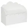 Banc et coffre de rangement enfant en bois blanc 60 x 30 cm - atmosphera