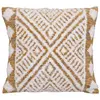 HOMEMAISON Atmosphera - Coussin Miska - motifs tuftés - coton - ivoire - 45x45 cm
