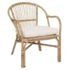 Fauteuil en rotin Neta avec coussin Atmosphera - Naturel