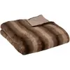 Atmosphera - Plaid Grizzli fausse fourrure marron - 180x230 cm 180x230 cm