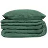 Atmosphera Housse de couette et taies gaze de coton vert celadon 220x240cm