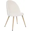 Chaise bouclette Slano blanc Atmosphera - Blanc