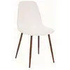 ATMOSPHERA Chaise en imitation noyer à bouclette - Blanc - 44 x 51 x 85 cm