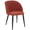 Atmosphera - Chaise Celeste - Velours côtelé - Pieds en métal - Rose Terracotta