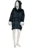 Atmosphera - Plaid Sweatshirt Capuche - Flanelle - Bleu égéen - L-XL
