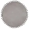 Atmosphera - Coussin Gris Clair à Pompons D 40 cm