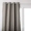 ATMOSPHERA Rideau uni isolant et occultant jacquard/polyester gris clair 140x260