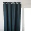 ATMOSPHERA Rideau uni isolant et occultant jacquard/polyester bleu marine 140x260
