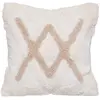 ATMOSPHERA Créateur d'intérieur - Housse de Coussin Tufté 40x40cm Ivoire & Lin